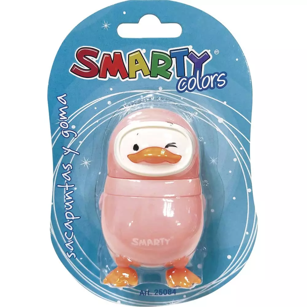 Sacapuntas de Plástico con Goma Pingüino Blíster Smarty®