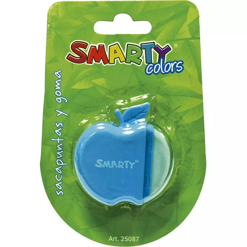 Sacapuntas de Plástico con Goma Manzana Blíster Smarty®