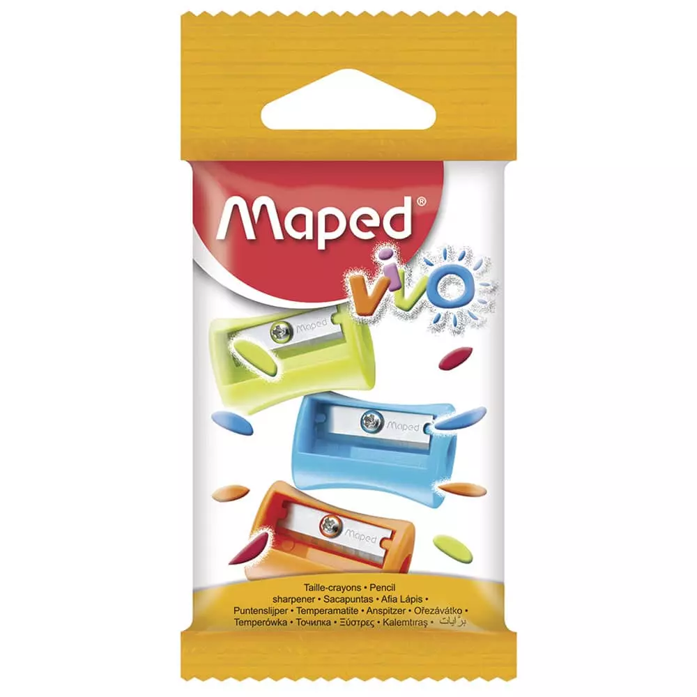 Sacapuntas de Plástico Vivo X3 Blíster con 3 Maped®