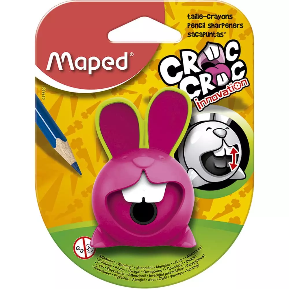 Sacapuntas de Plástico con Depósito Croc Croc Conejo Blíster Maped®