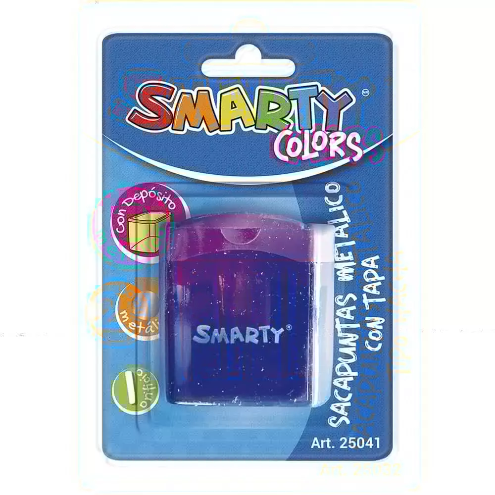Sacapuntas de Metal con Depósito Rectangular Blíster Smarty®