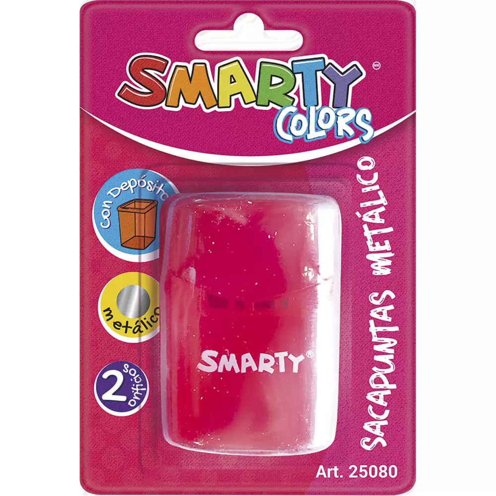 Sacapuntas de Metal con Depósito Cuadrado Blíster Smarty®