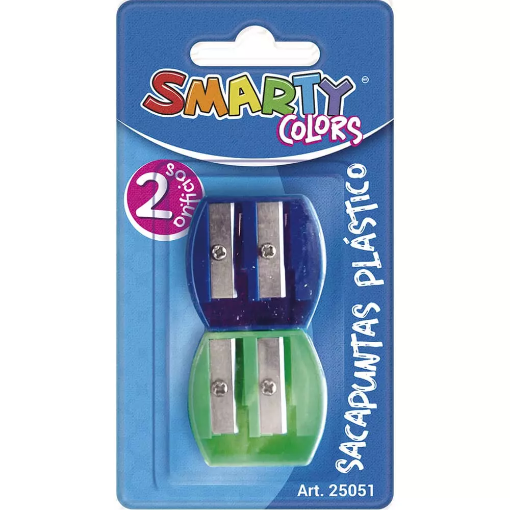 Sacapuntas Plástico Rectangular DUO BLT 2 Piezas Smarty®