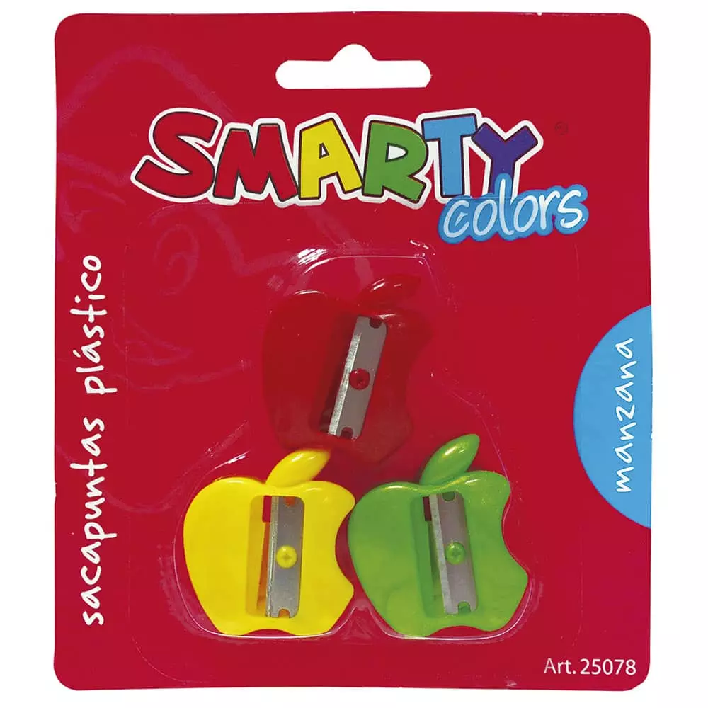 Sacapuntas Plástico Solid Manzana BLT 3 Piezas Smarty®