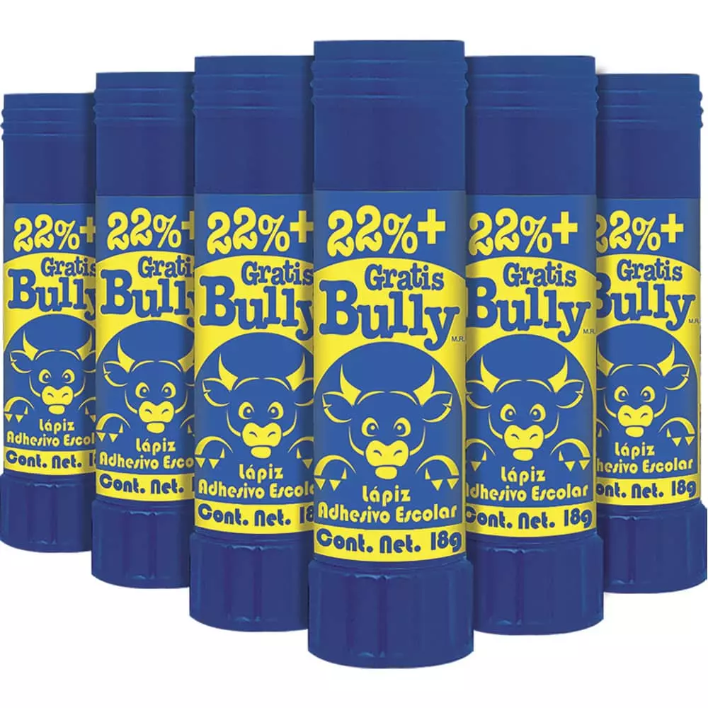Pegamento Lápiz Adhesivo Tubo de 22 g con 12 Piezas Bully®