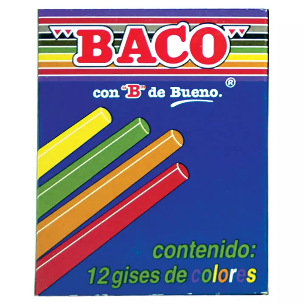 Gis Colores Surtidos Caja con 12 Piezas Baco®