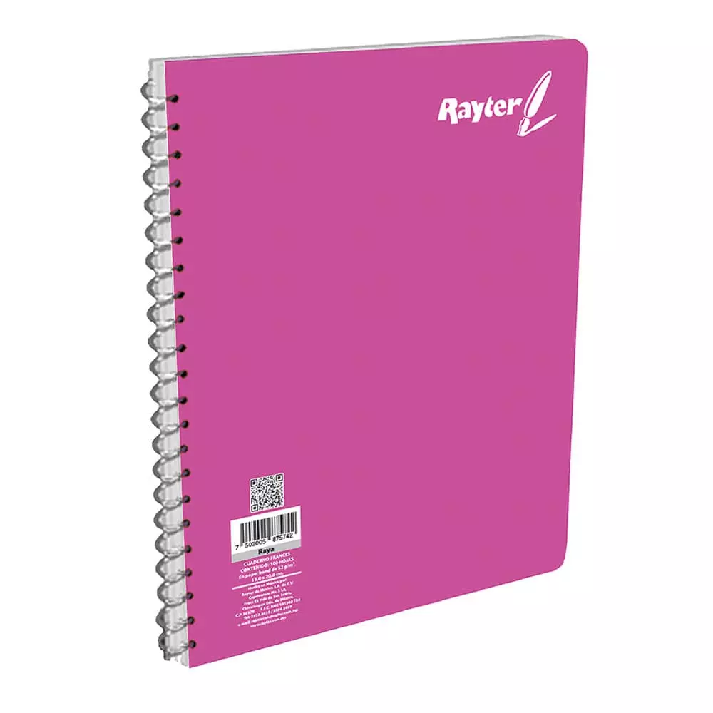 Cuaderno Espiral de 100 Hojas Francés Raya Rayter®