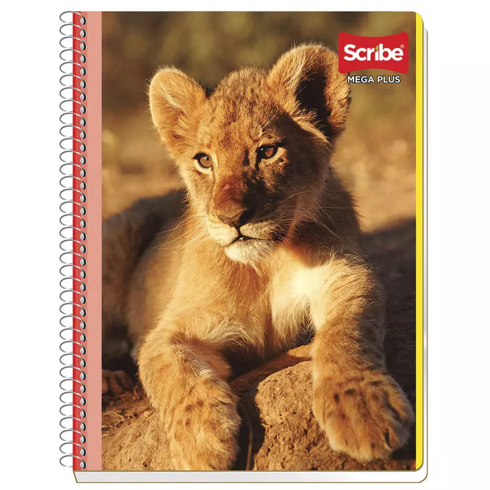 Cuaderno Espiral de 100 Hojas Profesional de Cuadro Grande Mega Plus Scribe®