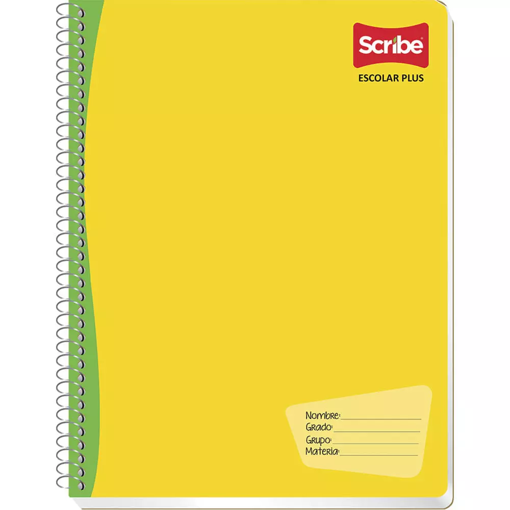 Cuaderno Espiral de 100 Hojas Profesional de Cuadro Grande Escolar Plus Scribe®