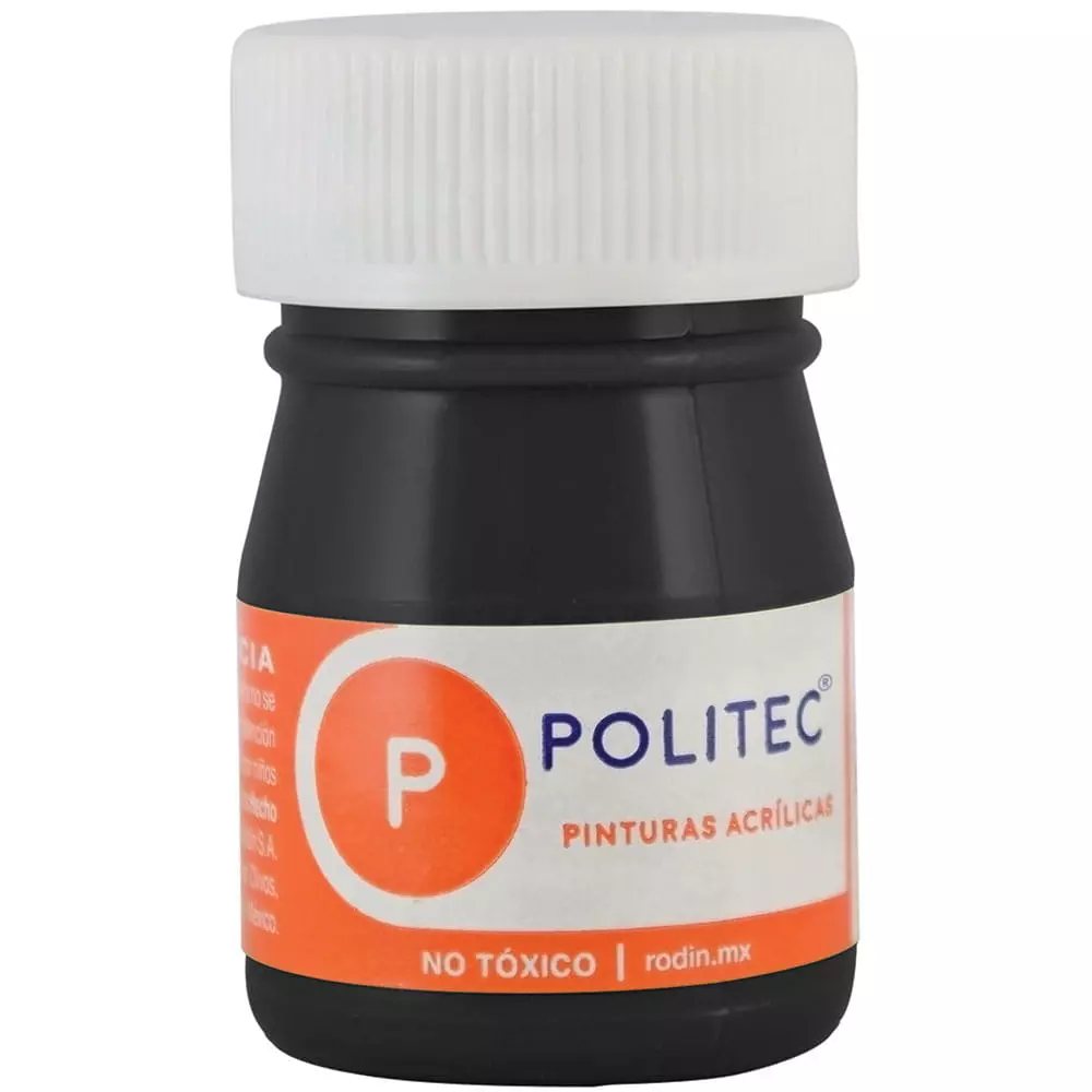 Pintura Acrílica Frasco con 20 ml Negro Politec®