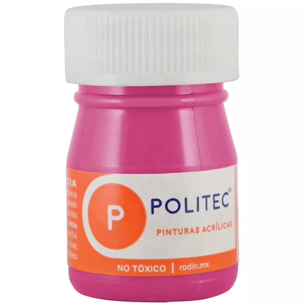Pintura Acrílica Frasco con 20 ml Rojo Carmín Claro Politec®