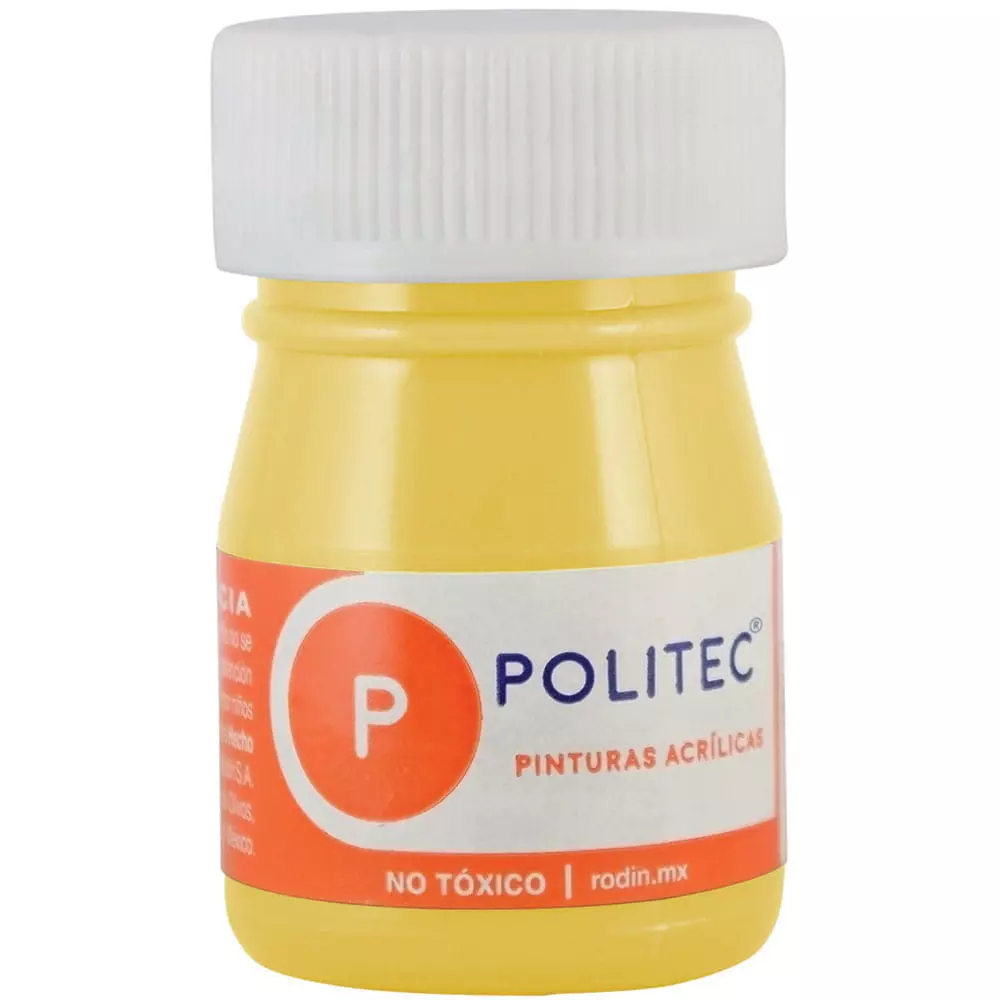 Pintura Acrílica Frasco con 20 ml Amarillo Claro Politec®