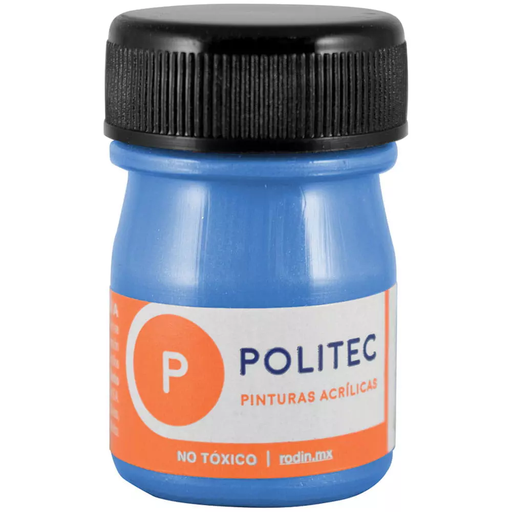 Pintura Acrílica Frasco con 20 ml Azul Metálico Politec®