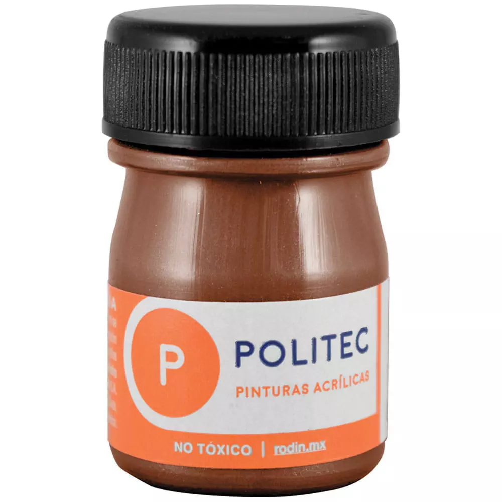 Pintura Acrílica Frasco con 20 ml Café Metálico Politec