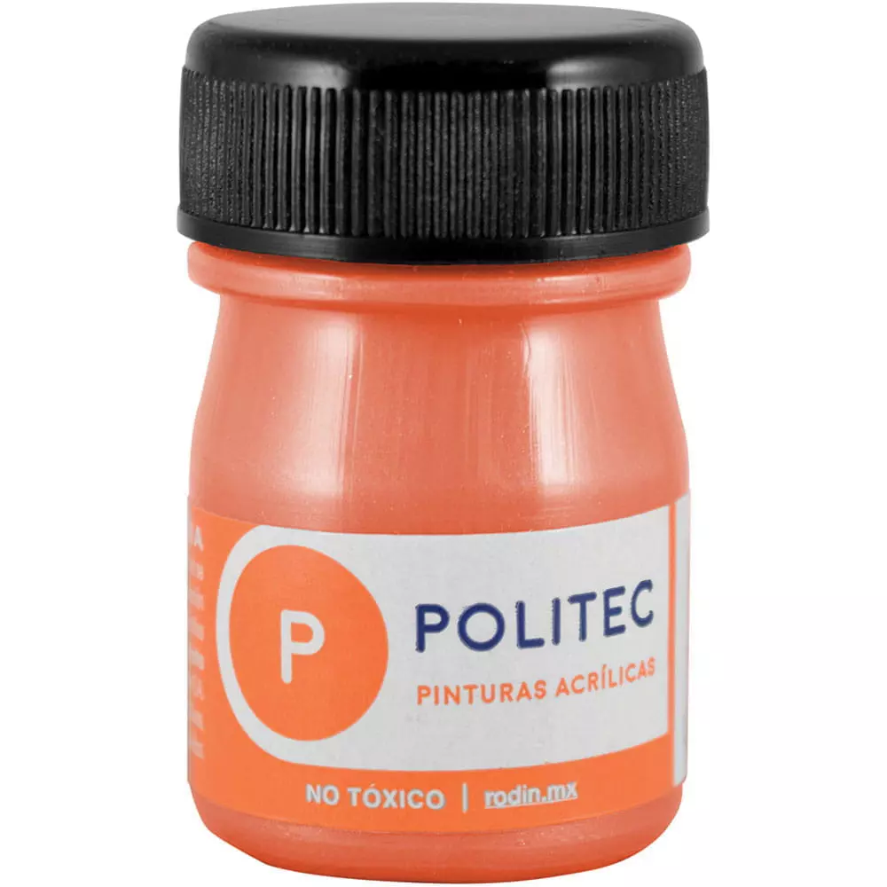 Pintura Acrílica Frasco con 20 ml Naranja Metálico Politec®