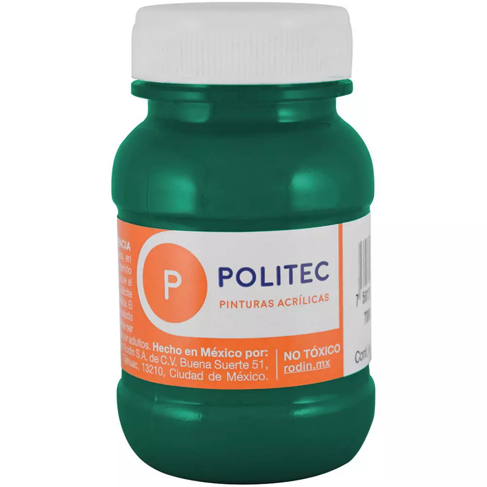 Pintura Acrílica Frasco con 100 ml Verde Oscuro Politec®