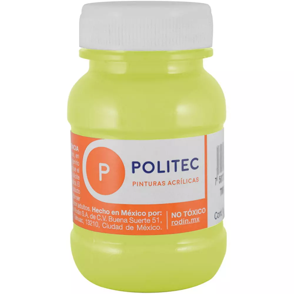 Pintura Acrílica Frasco con 100 ml Limón Hanza Politec®