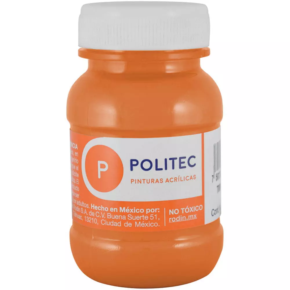 Pintura Acrílica Frasco con 100 ml Naranja Politec®