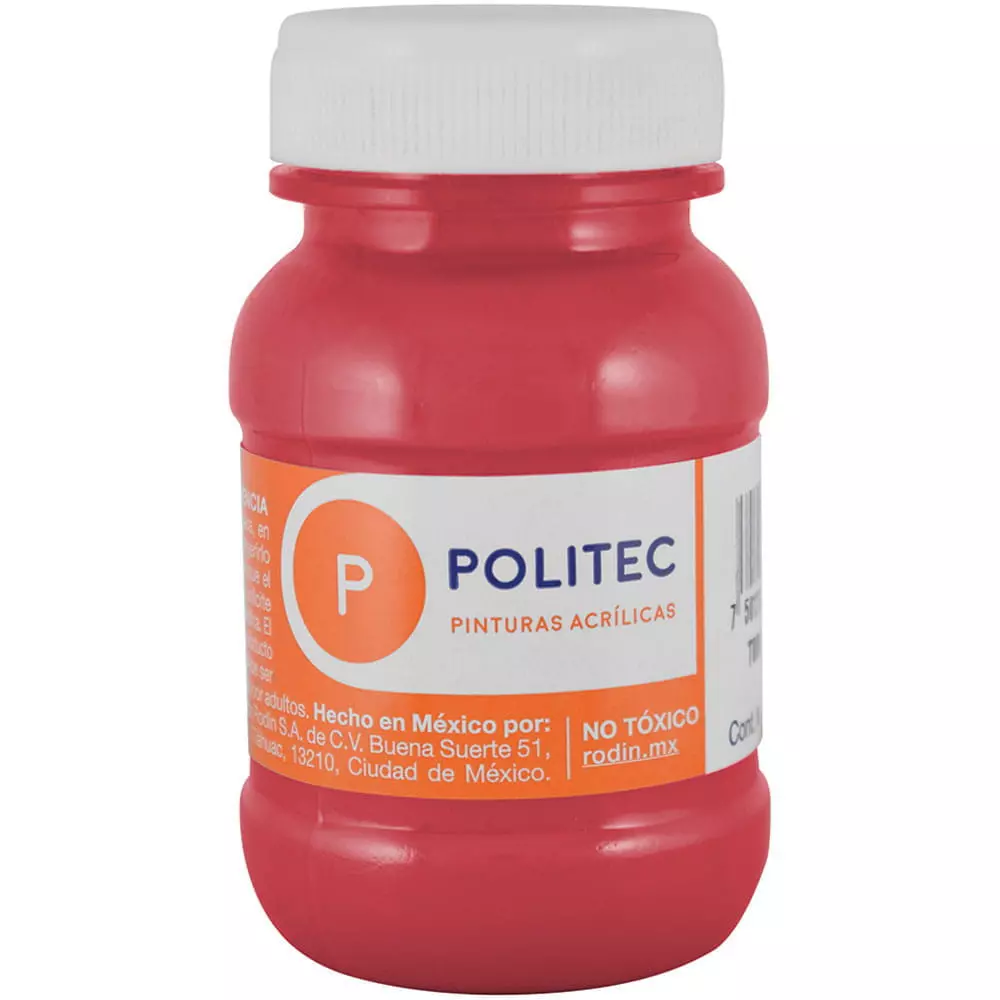 Pintura Acrílica Frasco con 100 ml Rojo Toluidina Politec®