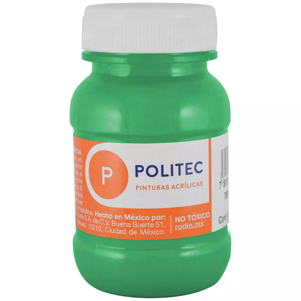 Pintura Acrílica Frasco con 100 ml Verde Claro Politec®