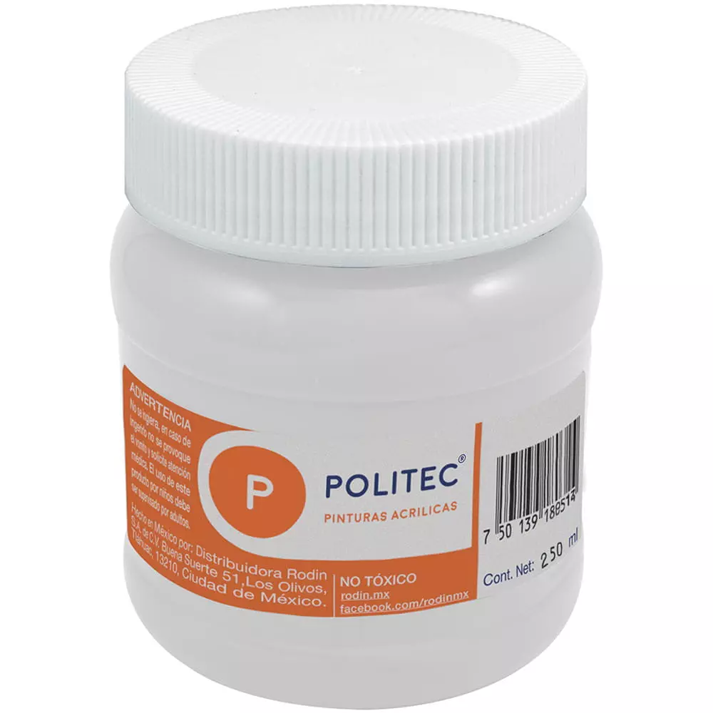 Pintura Acrílica Frasco con 250 ml Blanco Politec®