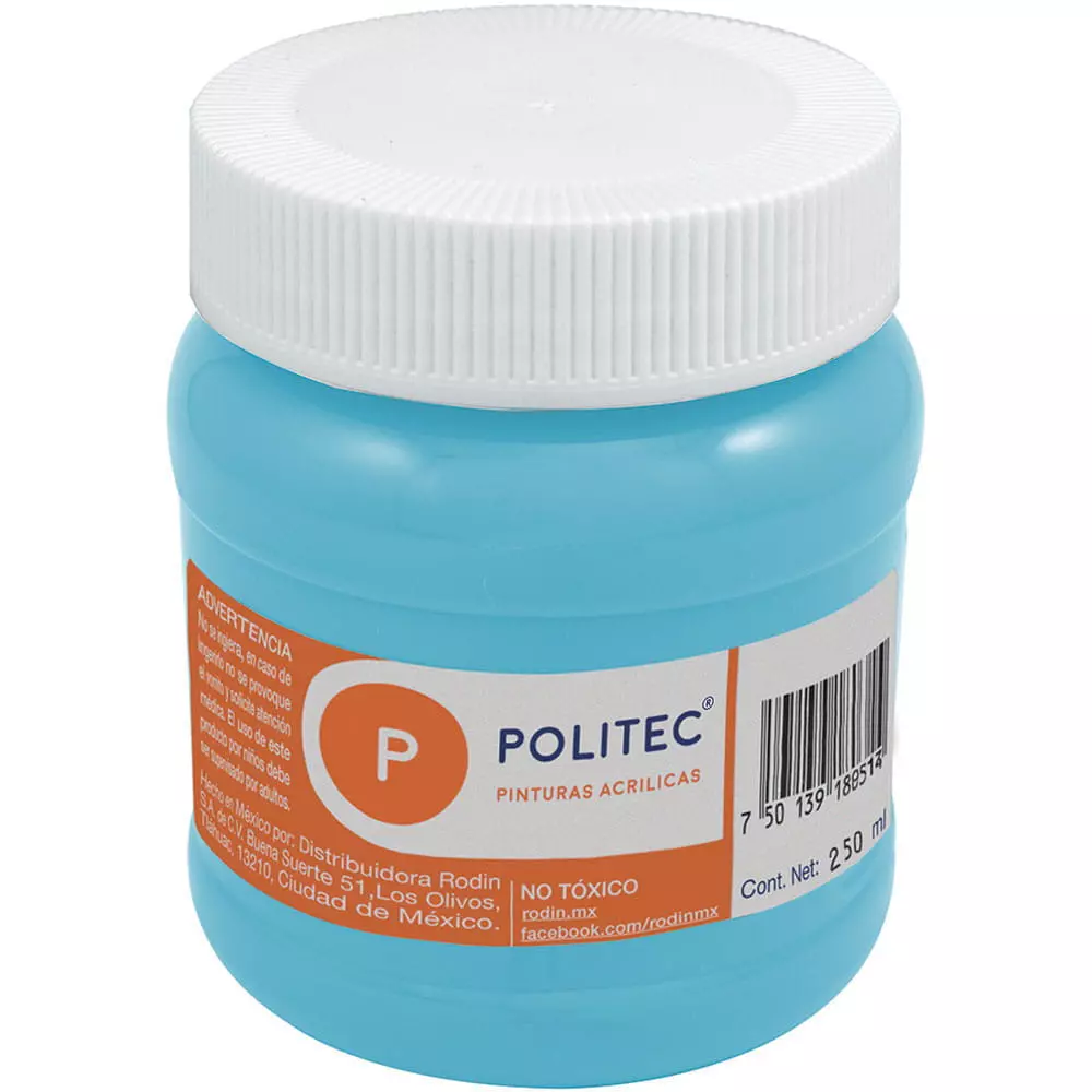 Pintura Acrílica Frasco con 250 ml Azul Pastel Politec®