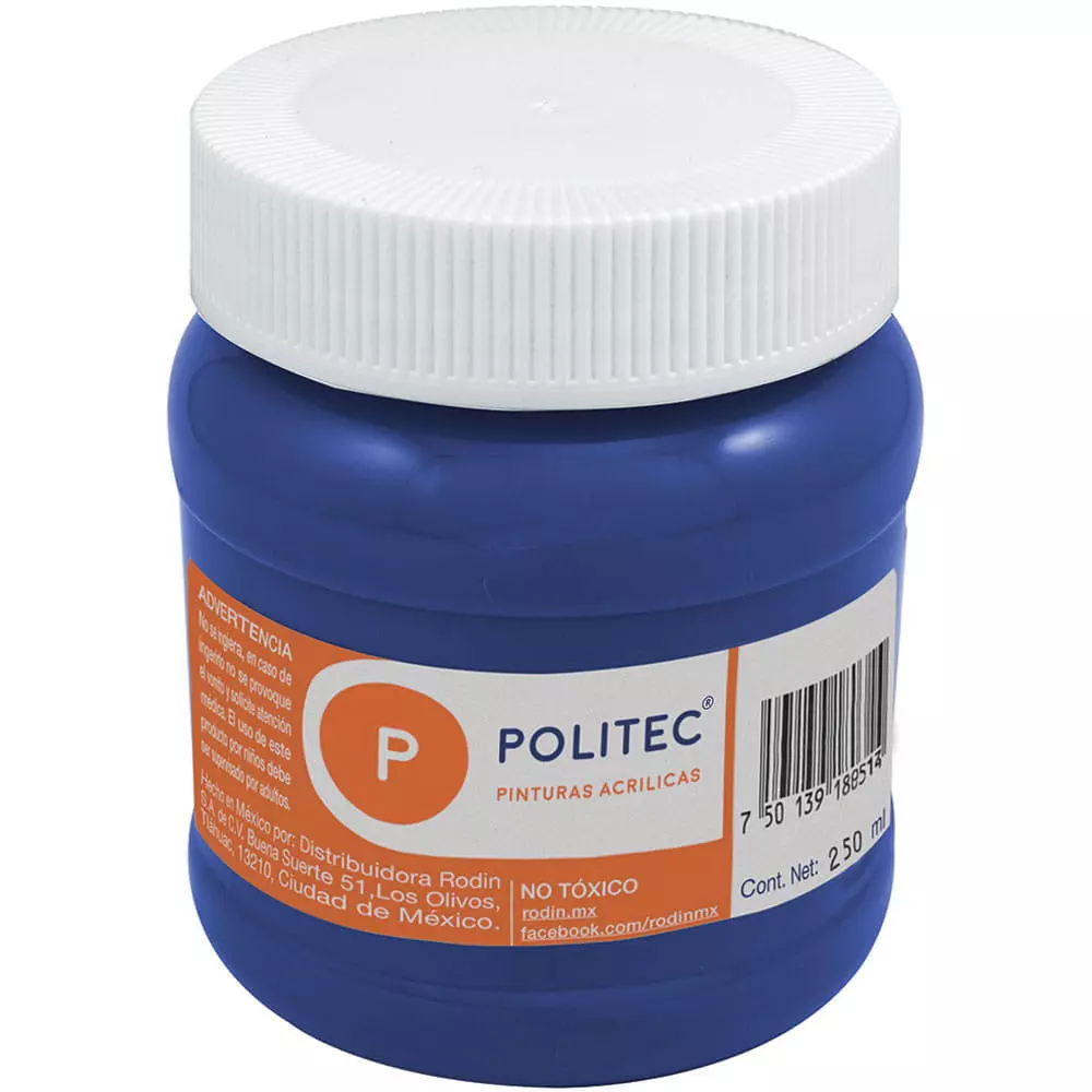 Pintura Acrílica Frasco con 250 ml Azul Ultramarino Politec®