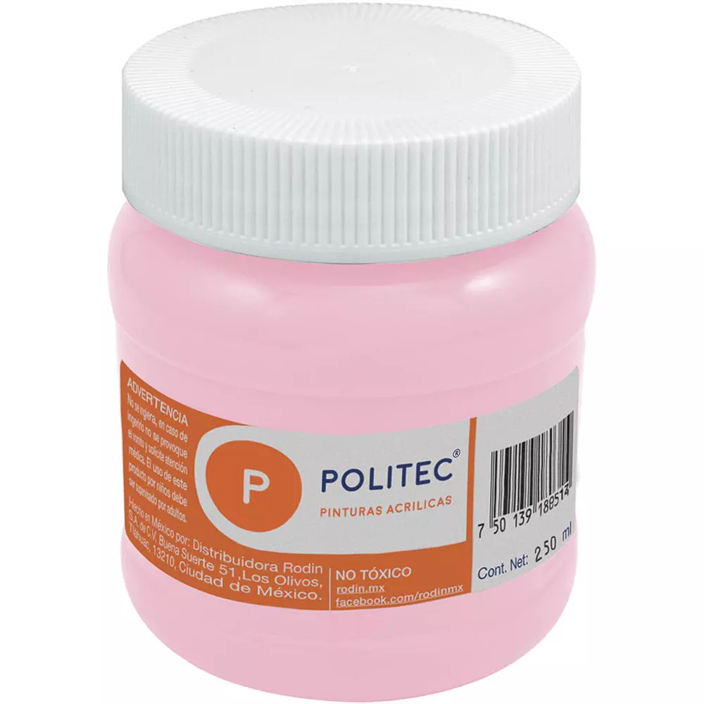 Pintura Acrílica Frasco con 250 ml Rosa Pastel Politec®