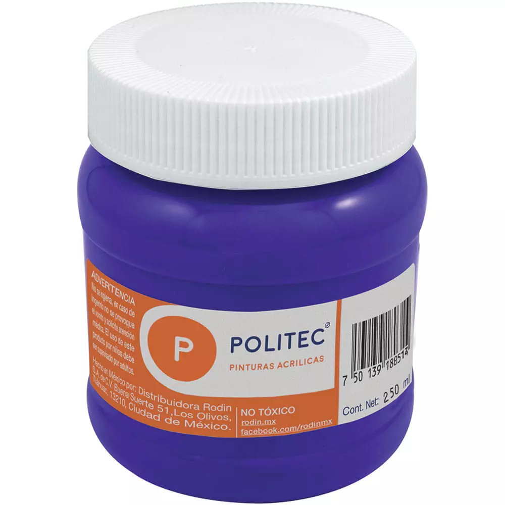 Pintura Acrílica Frasco con 250 ml Azul Cobalto Politec®