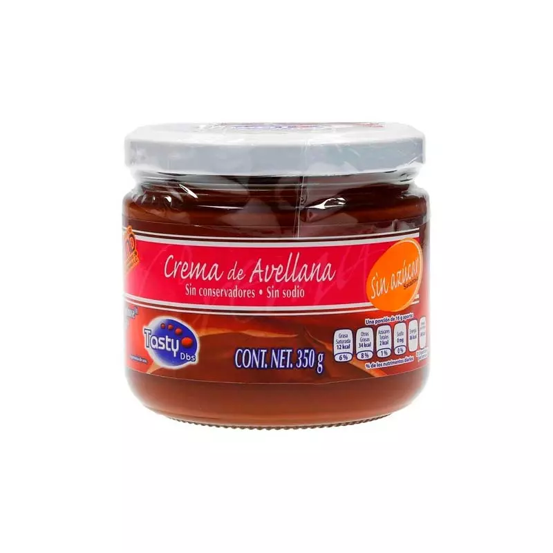 Crema de Avellana sin Azúcar Tasty® 350 gr