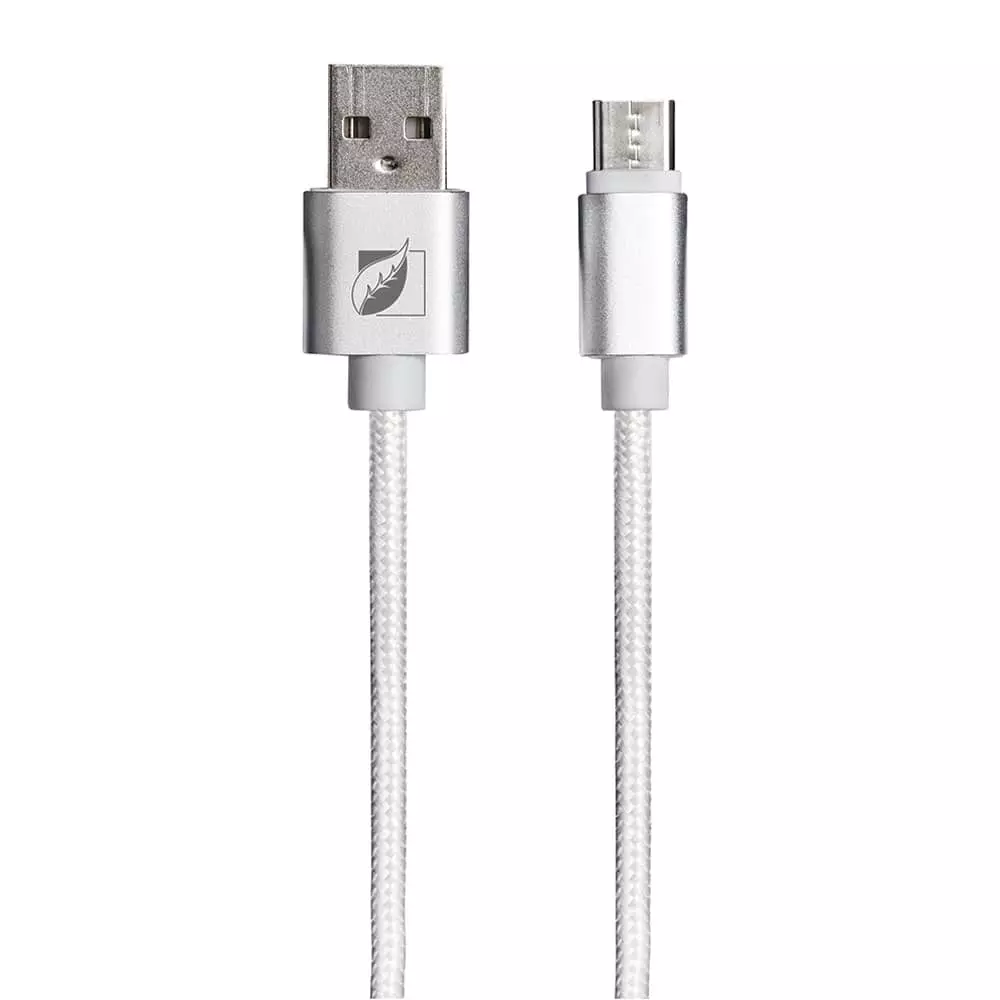 Cable USB A Tipo "C" 1.5M Color Plata Green Leaf®
