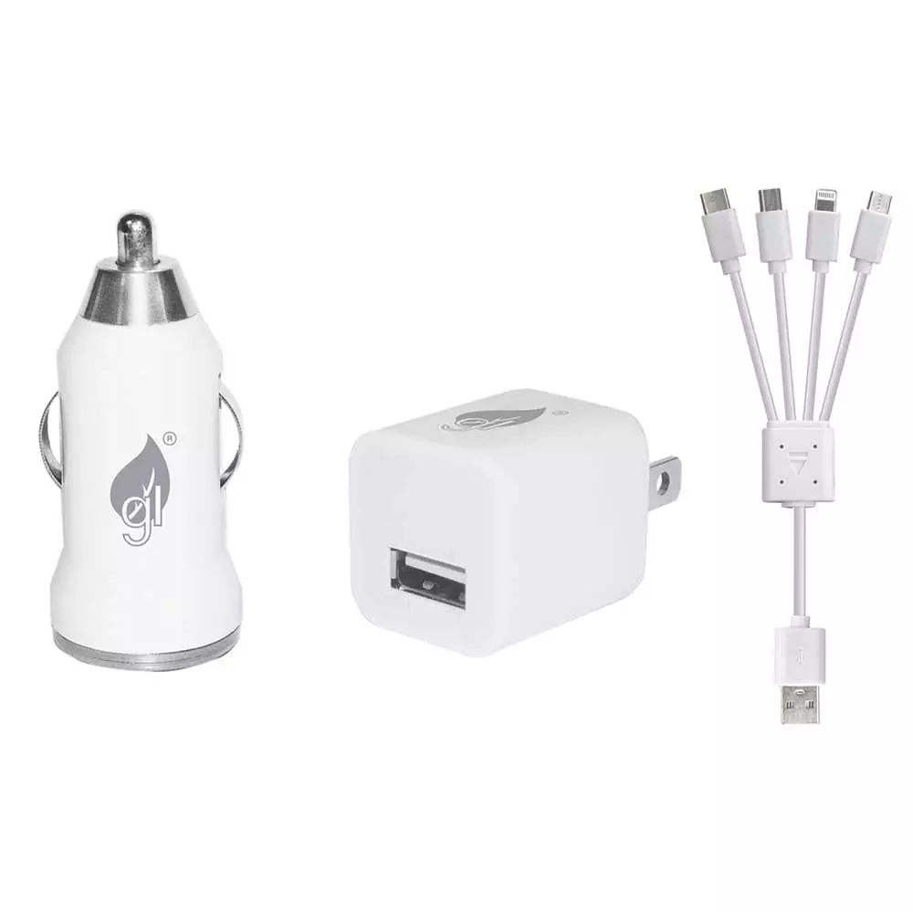 Kit de Carga para Auto / Pared con 4 Salidas Green Leaf®