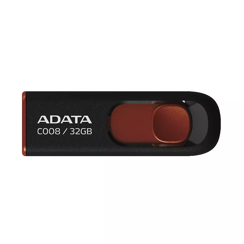 Memoria USB de 32 GB C008 Negro con Rojo Adata®