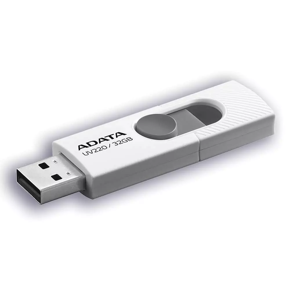 Memoria USB de 32 GB UV220 Blanco con Gris Adata®