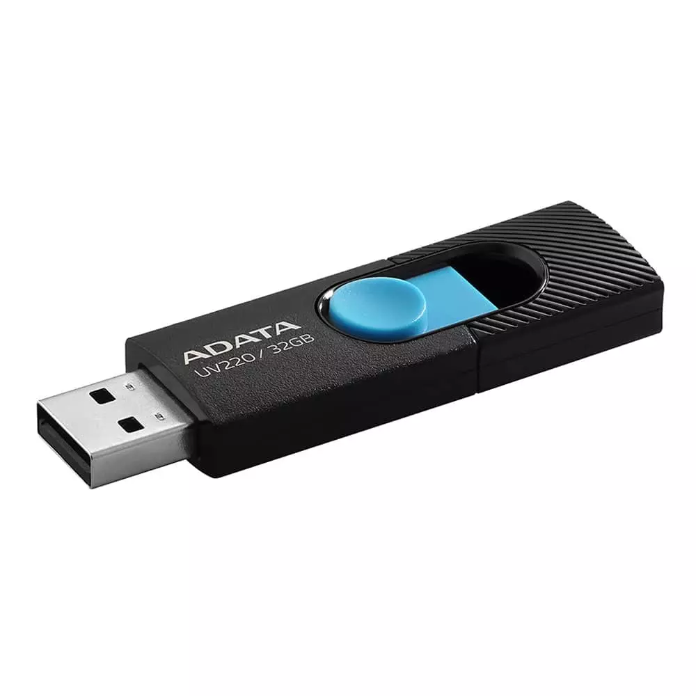 Memoria USB de 32 GB UV220 Negro con Azul Adata®
