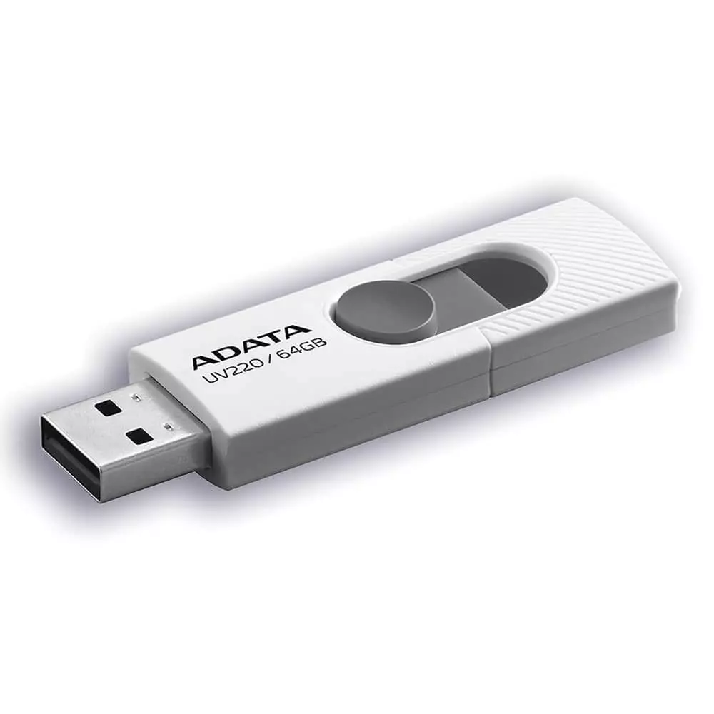Memoria USB de 64 GB UV220 Blanco con Gris Adata®