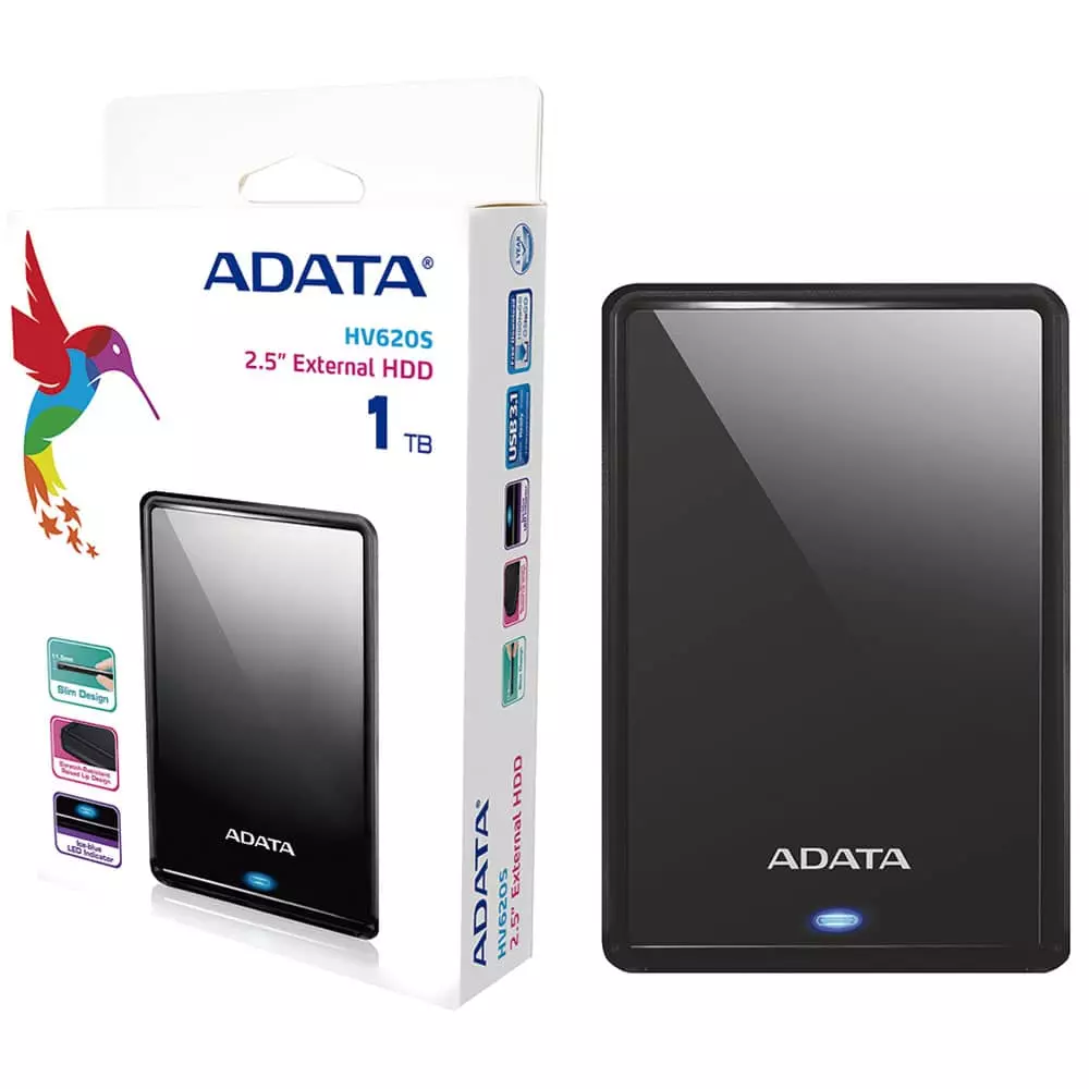 Disco Duro Portátil de 1 TB Negro Adata®