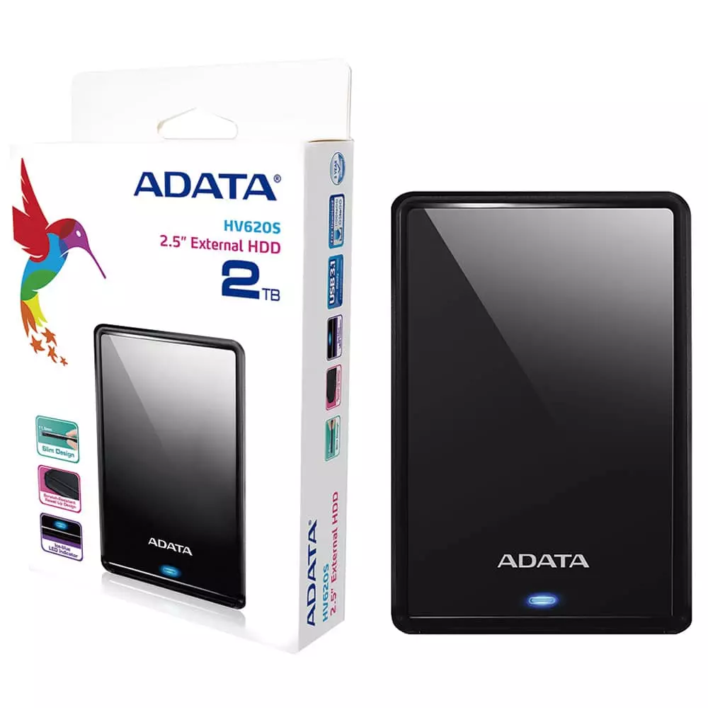 Disco Duro Portátil de 2 TB Negro Adata®