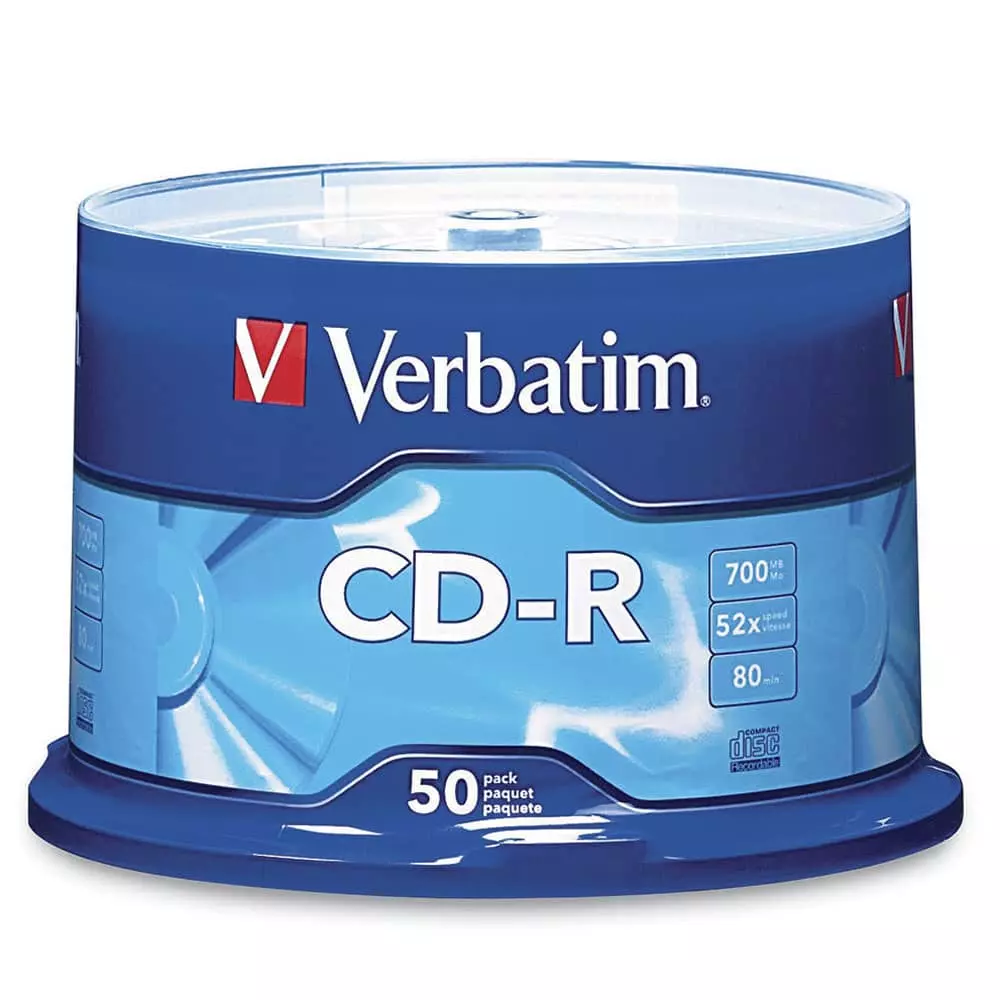 Disco CD-R de 700 MB Grabable Campana con 50 Discos Verbatim®