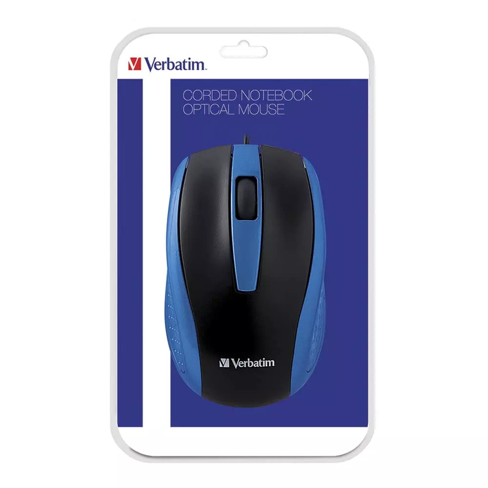 Mouse Óptico USB Azul Verbatim®
