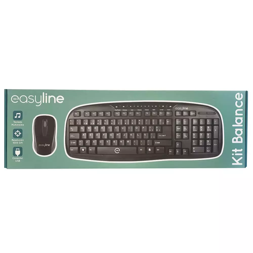 Teclado y Mouse USB Negro Easy Line®