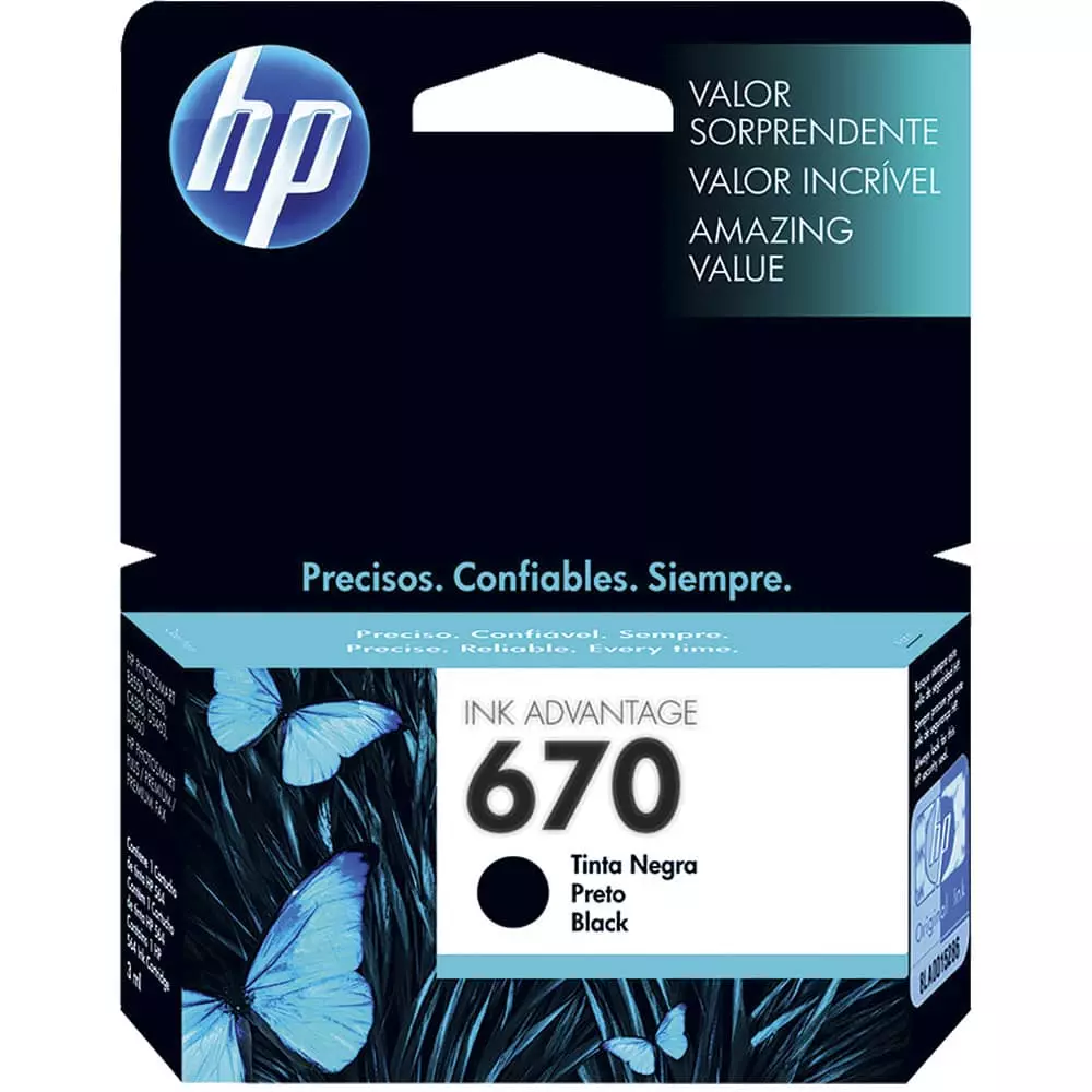 Tinta 670 Negro HP® Compatible con 4625 / 4615 / 3525 / 5525
