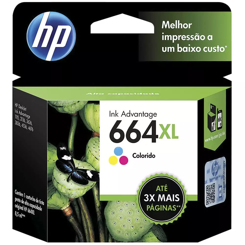 Tinta 664 XL Tricolor HP® Compatible con 3835 / 2135 / 3635