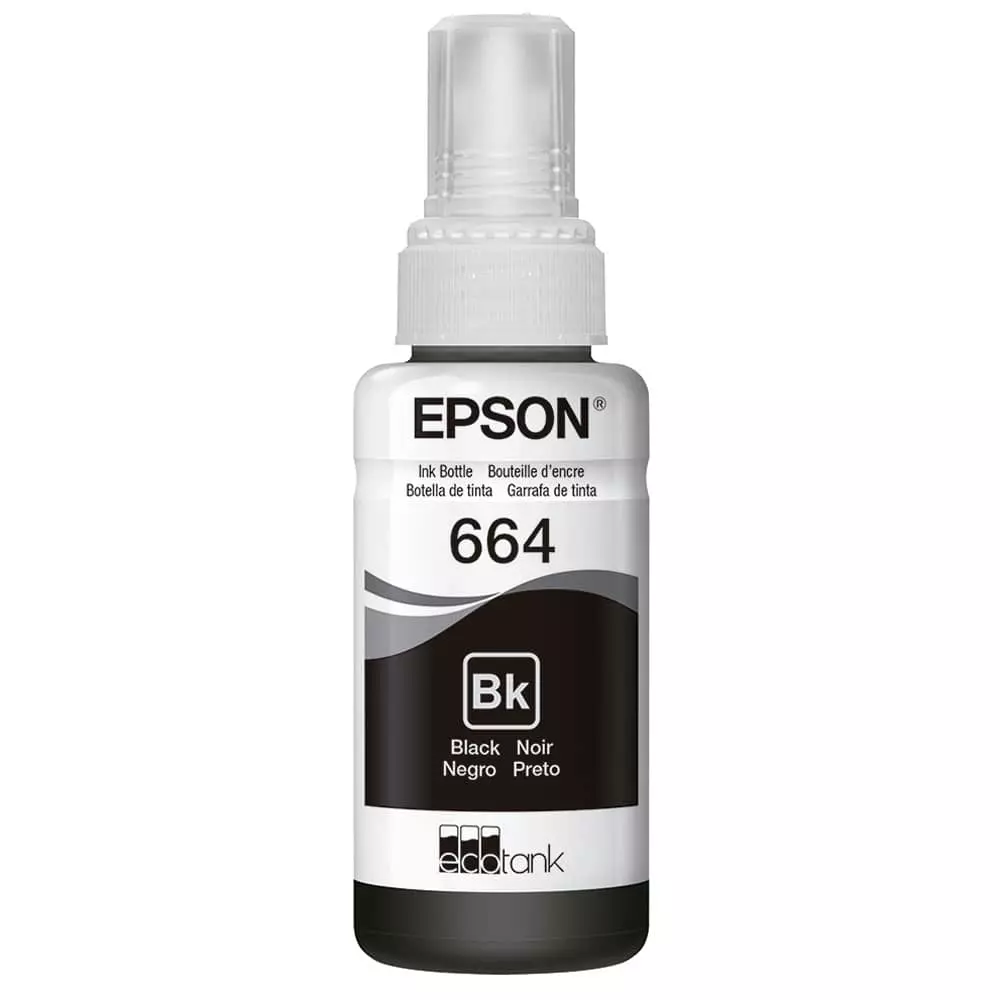 Tinta T664 Negro Epson® Compatible con L310 / 380 / 395 / 575