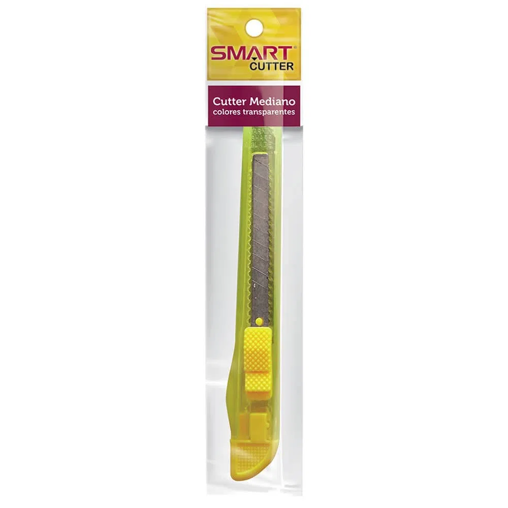 Cutter Navaja Mediano Transparente Bolsa Smart®
