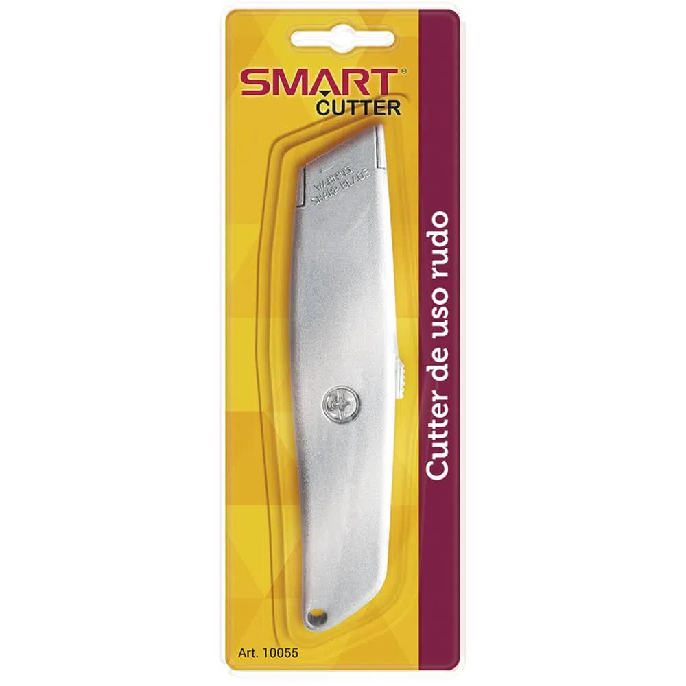 Cutter Navaja Grande Metálico Uso Rudo Blíster Smart®