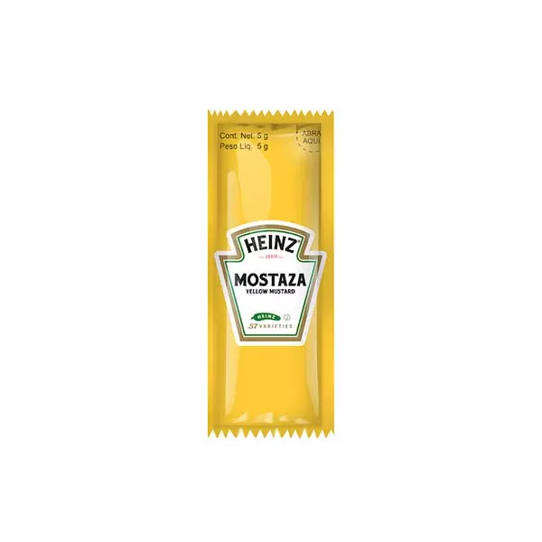Mostaza Individual Heinz® 5 gr 500 Piezas