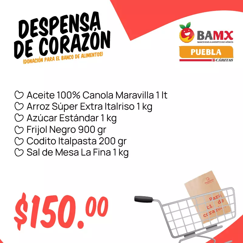 Despensa de Corazón para Donación al Banco de Alimentos