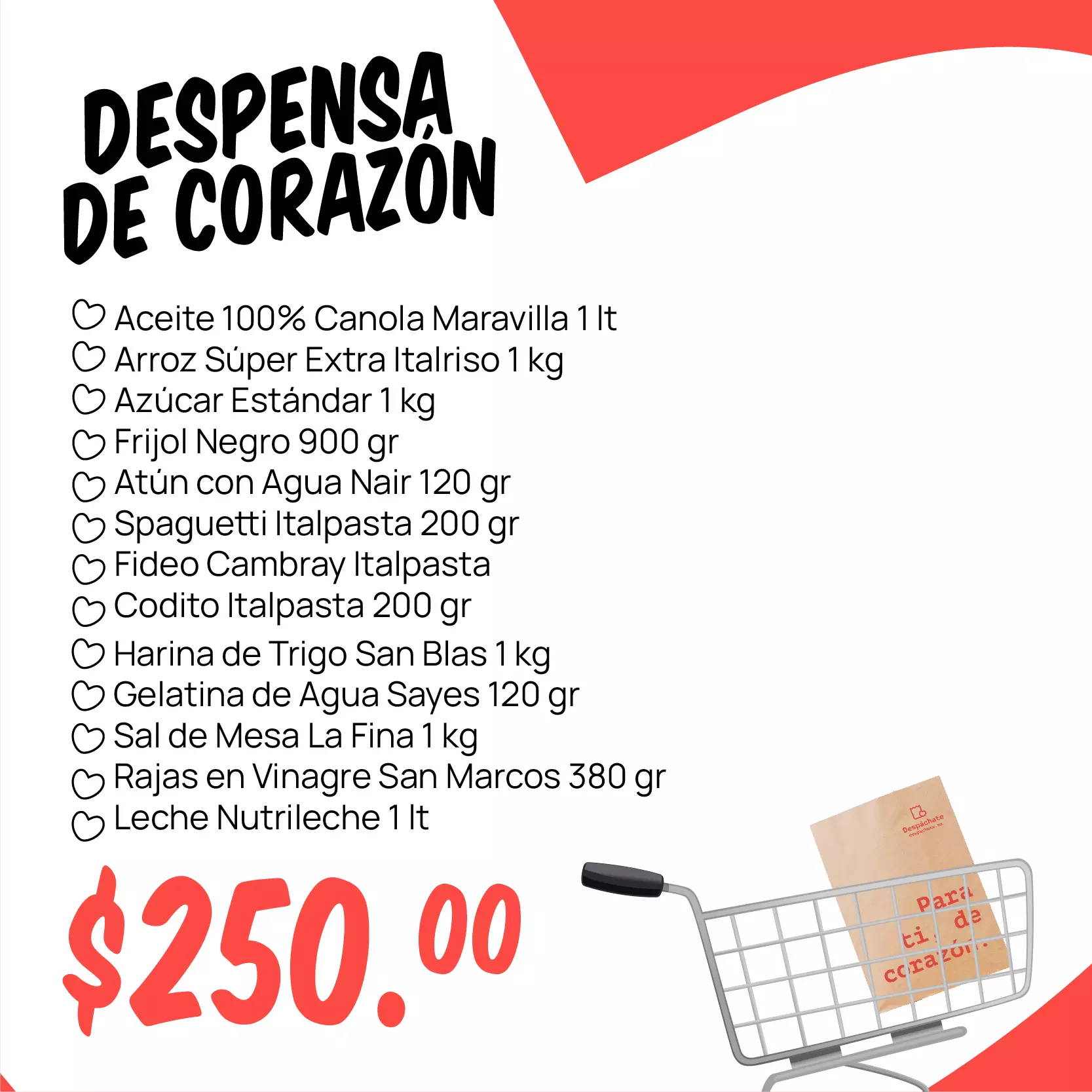 Despensa de Corazón $250
