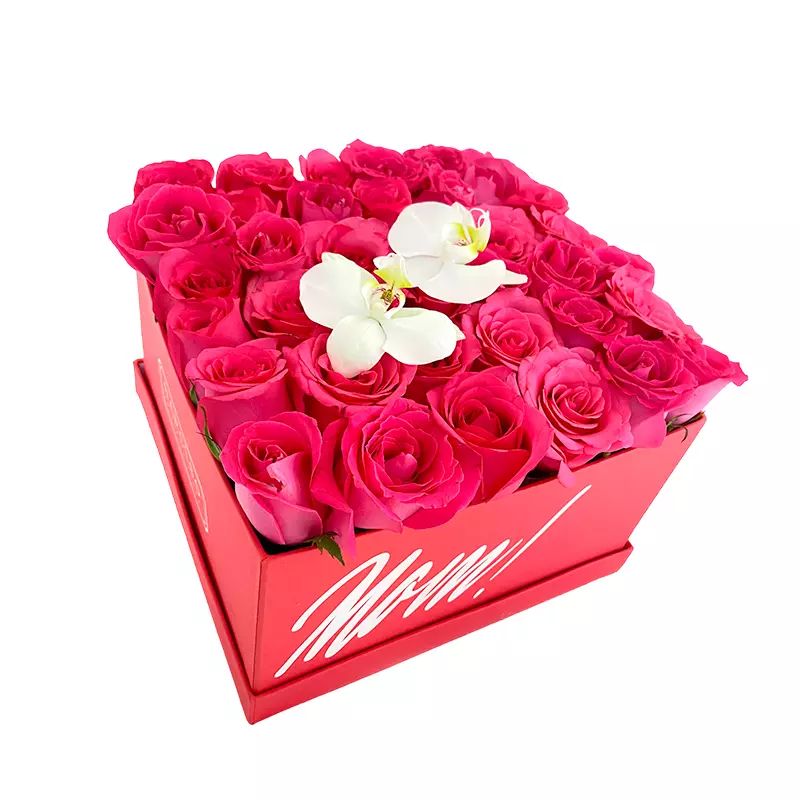 Caja Cuadrada Rosa Fucsia